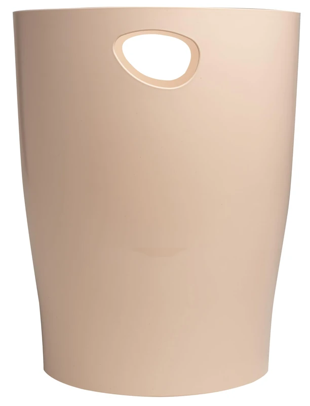 Exacompta - Ref 45331D - Set of 8 Ecobin Skandi Waste Paper Bins with Handles - Volume 15 Litres - Dimensions 26.3 x 26.3 x 33.5 cm - Office or Home - Nude Colour