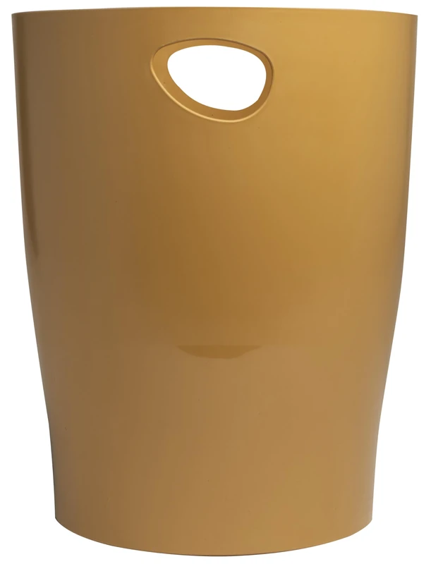 Exacompta - Ref 45329D - Set of 8 waste paper bins, Ecobin NeoDeco bins with handles - Volume 15 litres - Dimensions 26.5 x 26.5 x 33.5 cm - For office or home - Copper gold colour