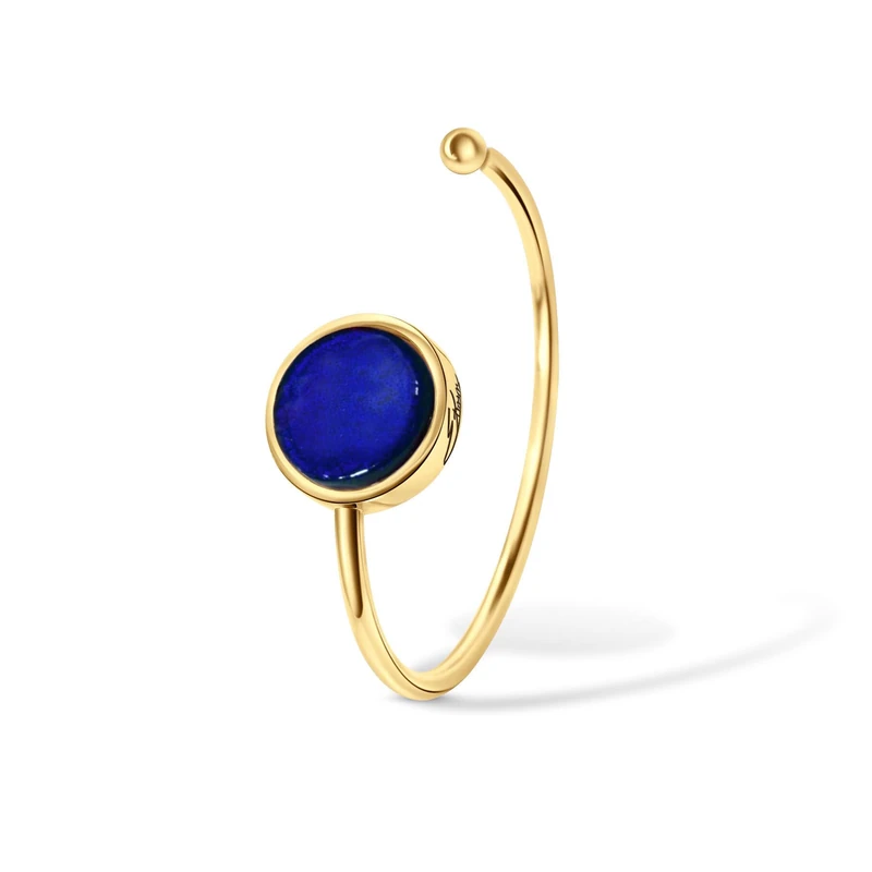 Ellen Kvam Jewelry Circle Bracelet 18Kt Gold plated, Blue