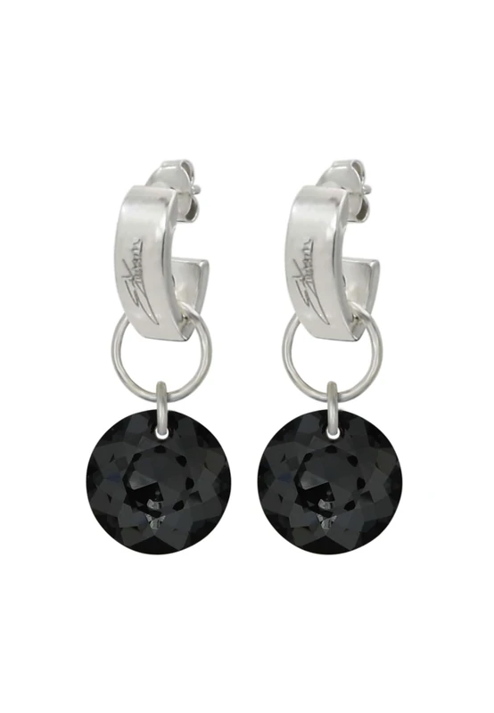 Ellen Kvam Classic Cut earrings - Dark Grey