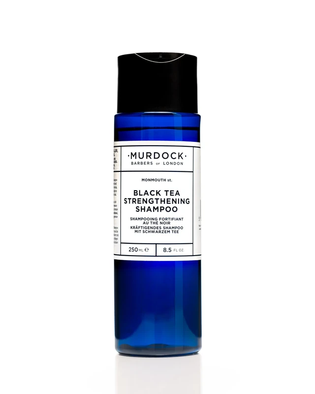 Murdock London Black Tea Strengthening Shampoo 250ml - Caffeine-Infused Formula for Fuller, Thicker Looking Hair, 250ml