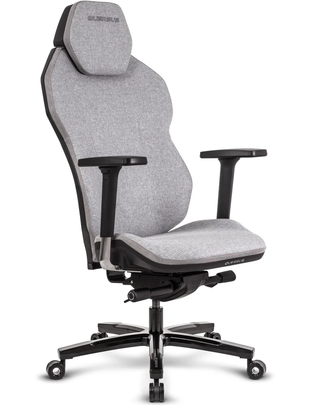 Quersus Chair, Metal Synthetic Leather, Grey, M-XL