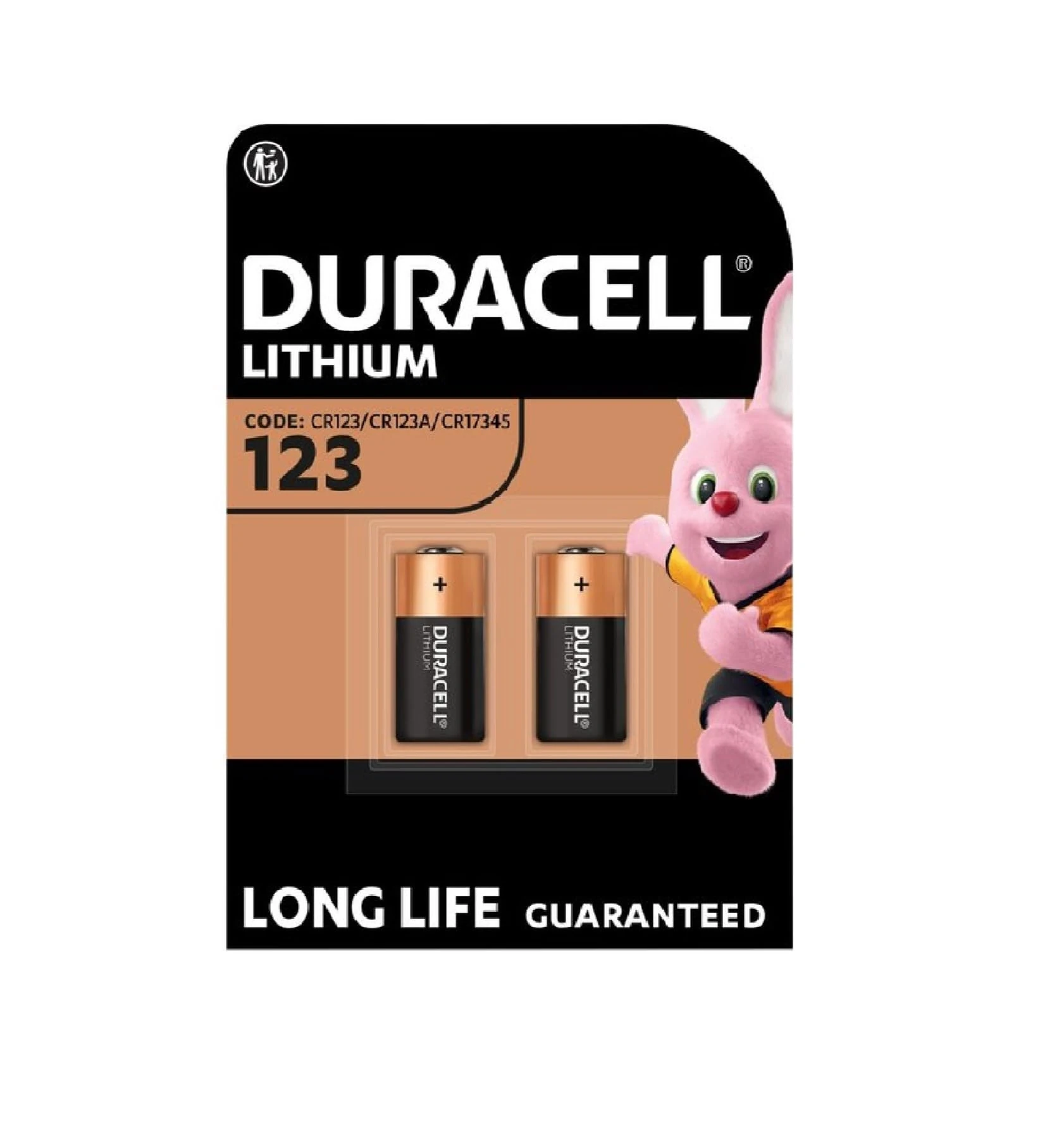 2x Duracell 123 Lithium Batteries (1 Blister Pack of 2 Batteries) 2 Batteries (CR123 / CR123A / CR17345)