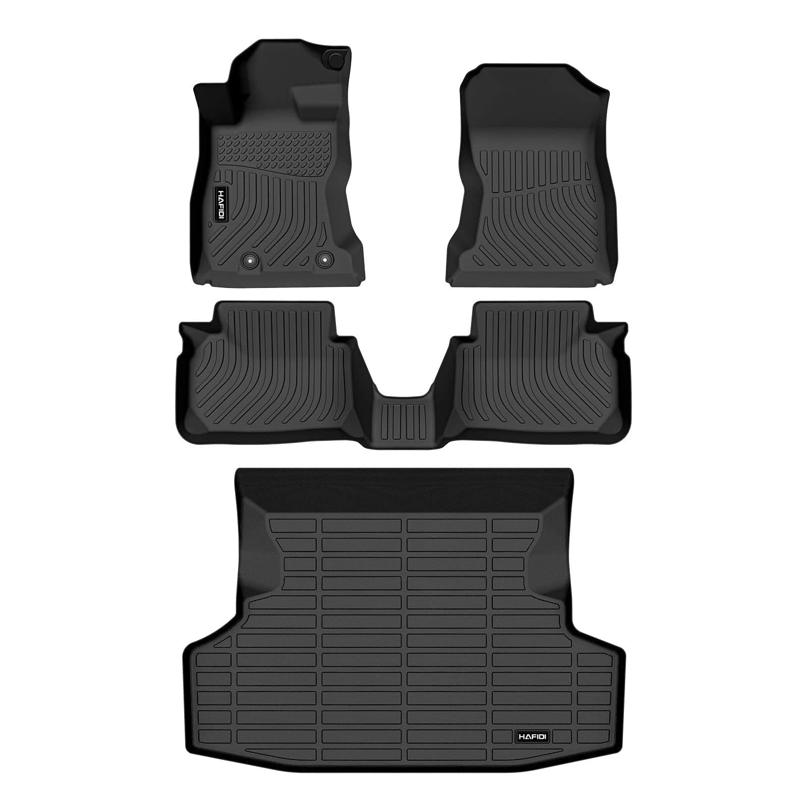 Grehge Custom for Subaru WRX 2022 2023 All Weather Protection TPE Heavy Duty Non-Slip Automotive Floor Liners Fits Front& 2nd Row Full Set Accessories, Black