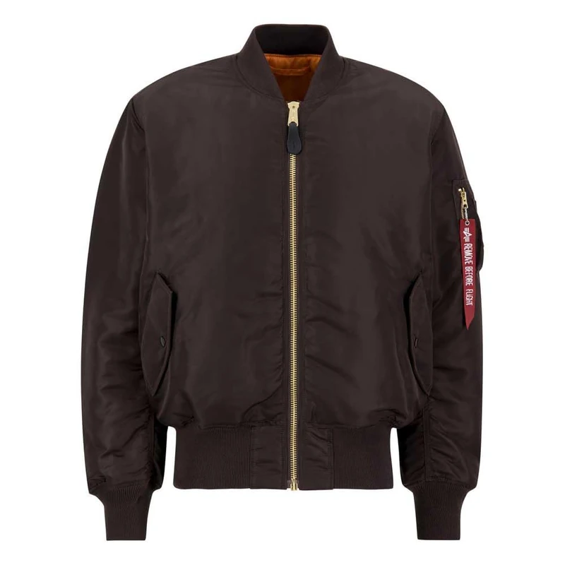 Alpha Industries Men's MA-1 Bomber Jacket, Hunter Brown, XS