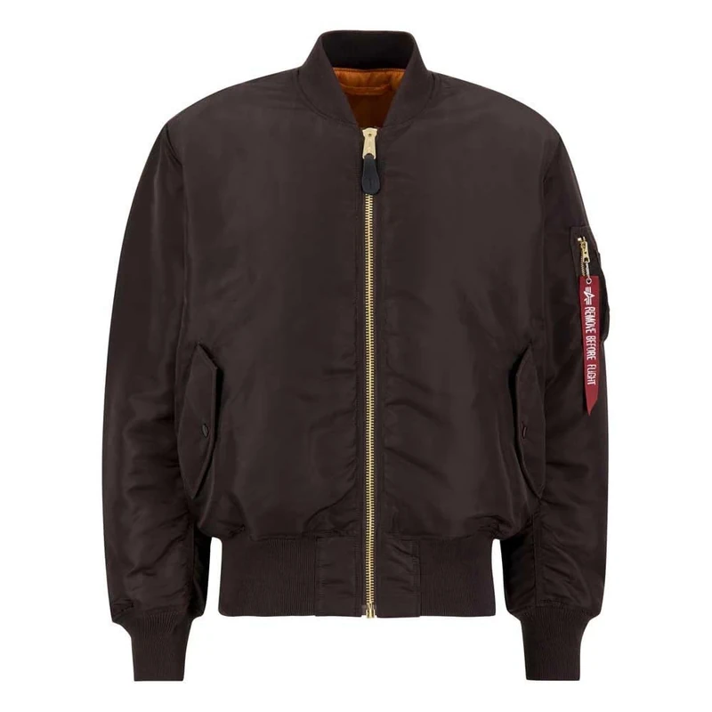 Alpha Industries Men's MA-1 Bomber Jacket, Hunter Brown, S