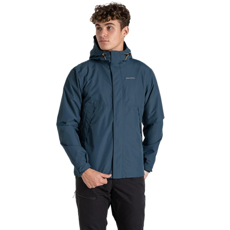 Craghoppers Mens Ossus Breathable Waterproof Jacket, Blue Stone, XL EU