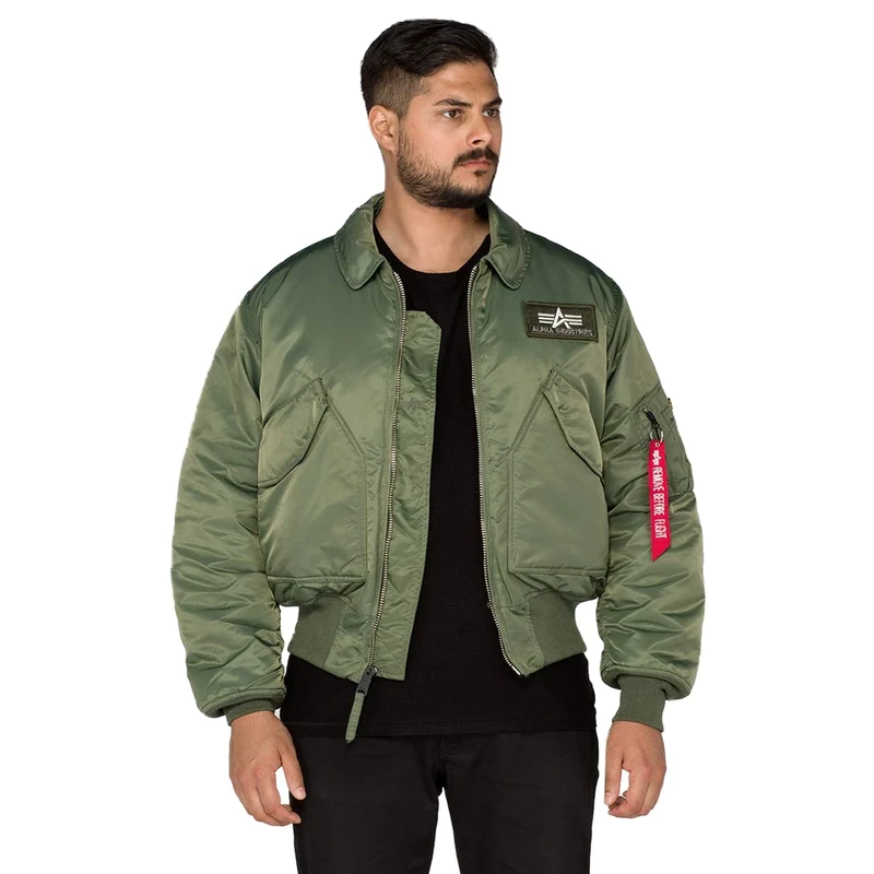 Alpha Industries CWU 45 Bomber Jacket for Men Sage-Green