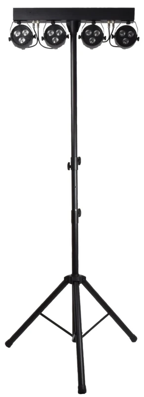 QTX | Fully Rechargeable LED PAR Bar Complete with Tripod Stand and Bags | 6 Hours Battery Life