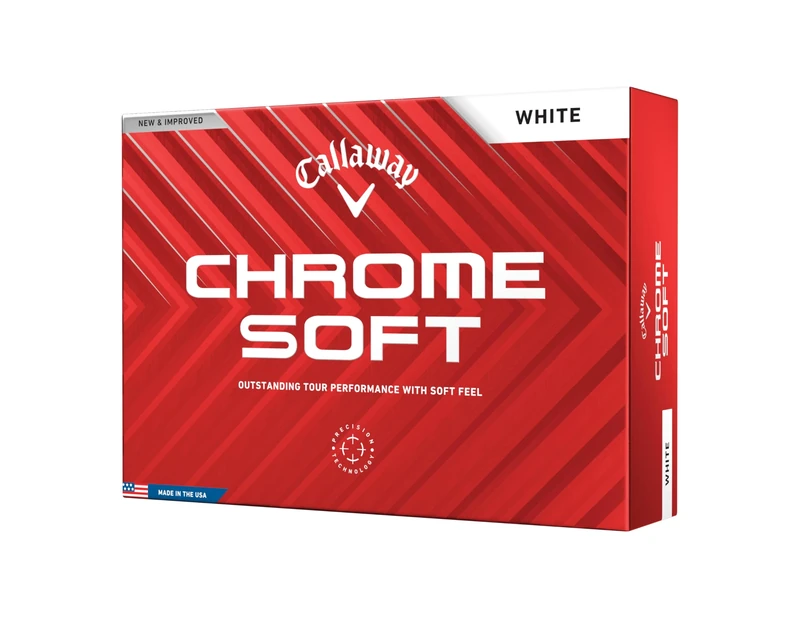Callaway Golf Chrome Soft Premium Tour Golf Ball 2024 White Standard