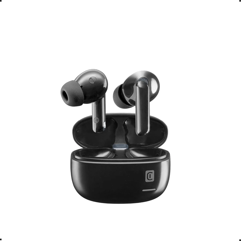 cellularline - Eclipse - Wireless in-ear headphones with charging cradle - Bluetooth - With ANC and ENC technology - Total playing time 18 hours - Black
