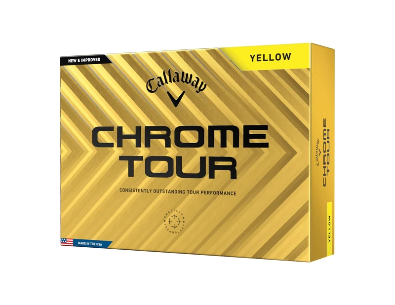 Callaway Golf Chrome Tour Golf Ball, Yellow