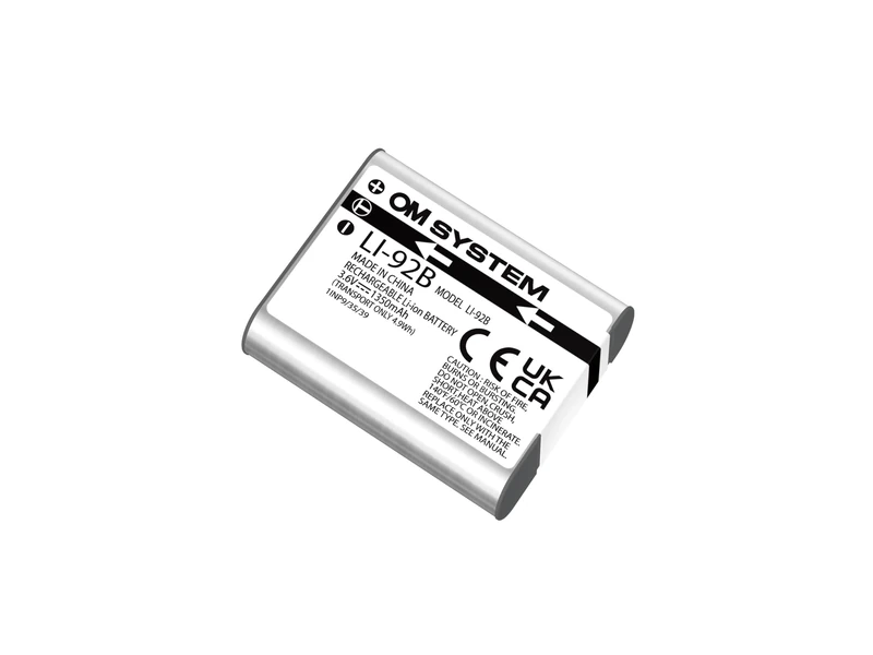 OM SYSTEM Li-92B Rechargeable Lithium-Ion Battery, 1350mAh Capacity, Reliable Power for Tough TG-7, Olympus TG-6, TG-5, Extended Camera Performance