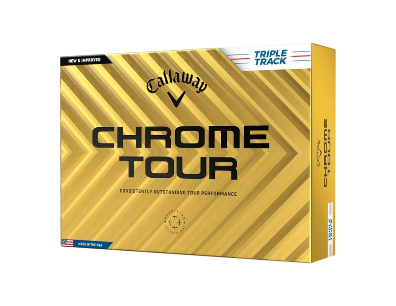 Callaway Golf Chrome Tour Golf Ball, Triple Track, White