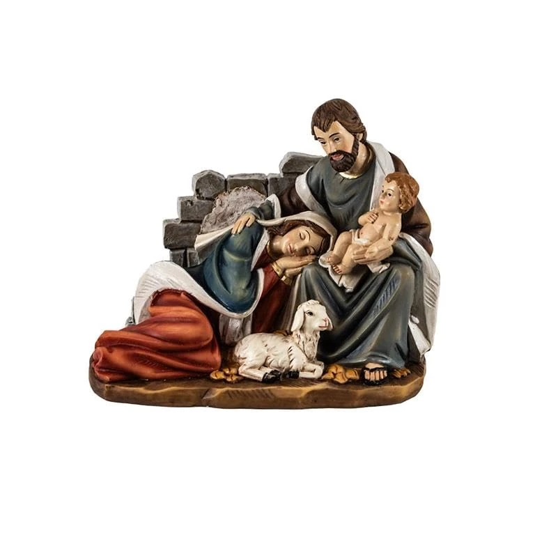 DRW Mystery of 1 Piece Birth with the Sleeping Virgin Resin Hand Painted 10x6x11cm - Image 1