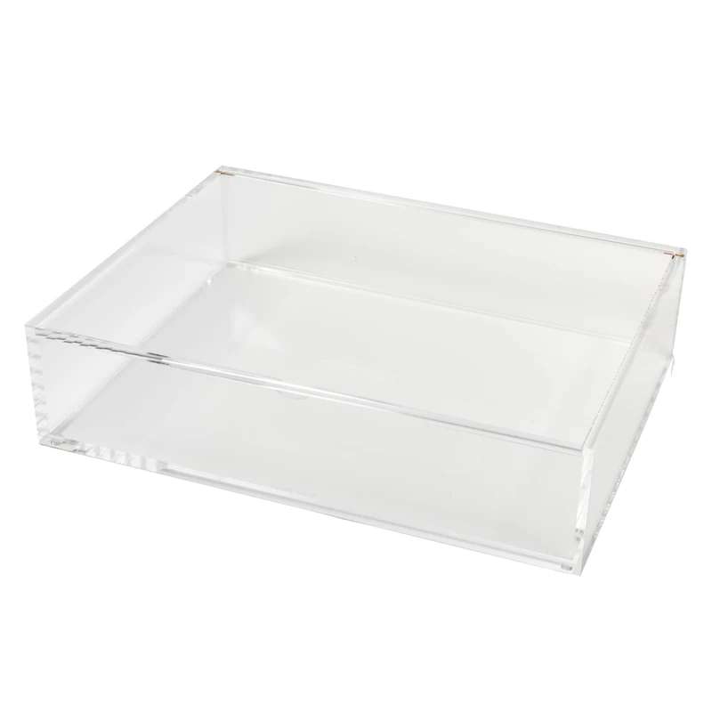 RUSSELL+HAZEL Large Acrylic Flip Box, 12.5” x 6.5”, Desktop Organization, Clear, 1 Count, 98148 - Image 1