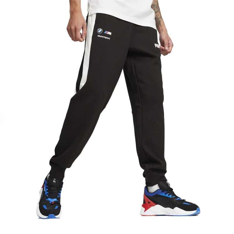 PUMA Men's BMW M Motorsport T7 Sweatpants Pants, Black-ss24, Large