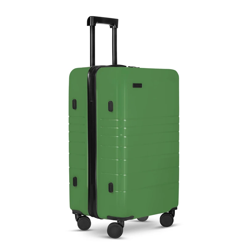 ETERNITIVE - Suitcase I Travel Suitcase Made of ABS I Trolley I Travel Trolley Lightweight with Double Wheels 360° I Hard Case with TSA Lock, Green, M, Medium case