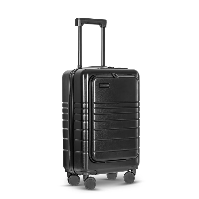 ETERNITIVE - Suitcase I Travel Suitcase Made of ABS I Trolley I Travel Trolley Lightweight with Double Wheels 360° I Hard Case with TSA Lock, Black, Handgepäck, Hand Luggage (S)