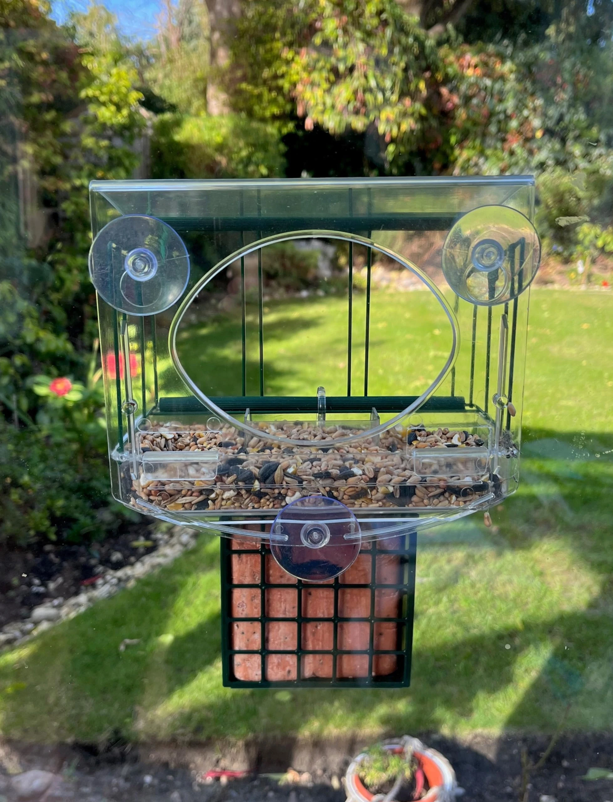 Meripac PIGEON-PROOF Window Feeder with Large Capacity Seed Tray