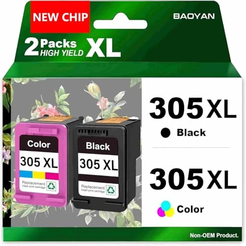 305XL Ink Cartridges Replacement for HP 305 Ink Cartridges Black and Colour 305 XL for HP DeskJet 2700 2710 2720 2722 Plus 4100 4120 4130 Envy 6000 6010 6020 6030 6032 Pro 6400 6430 6432