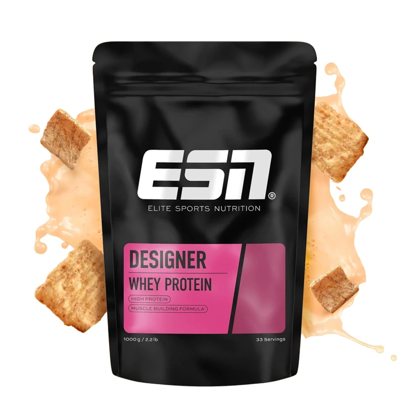 ESN Whey Protein Powder - Designer Cinnamon Cereal, 23g Protein
