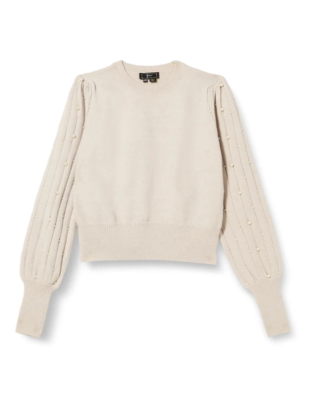 FENIA Women's Knitted Jumper, lightgrey, XL/XXL