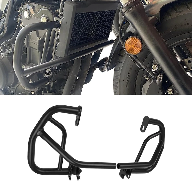 CHIFUN Engine Guard Highway Crash Bars Steel Replacement for Honda Rebel 300 CMX300 2017-2021 /CL300 2023 2024 Black Motorcycle Frame Protection Bars