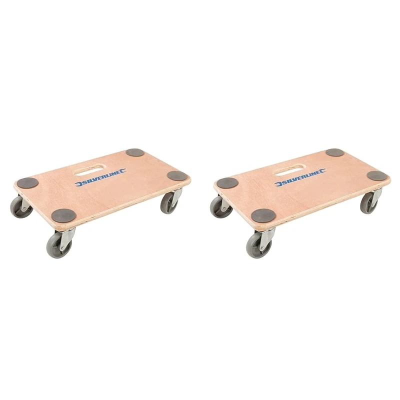 Silverline 647896 Platform Dolly 150 kg (Pack of 2)