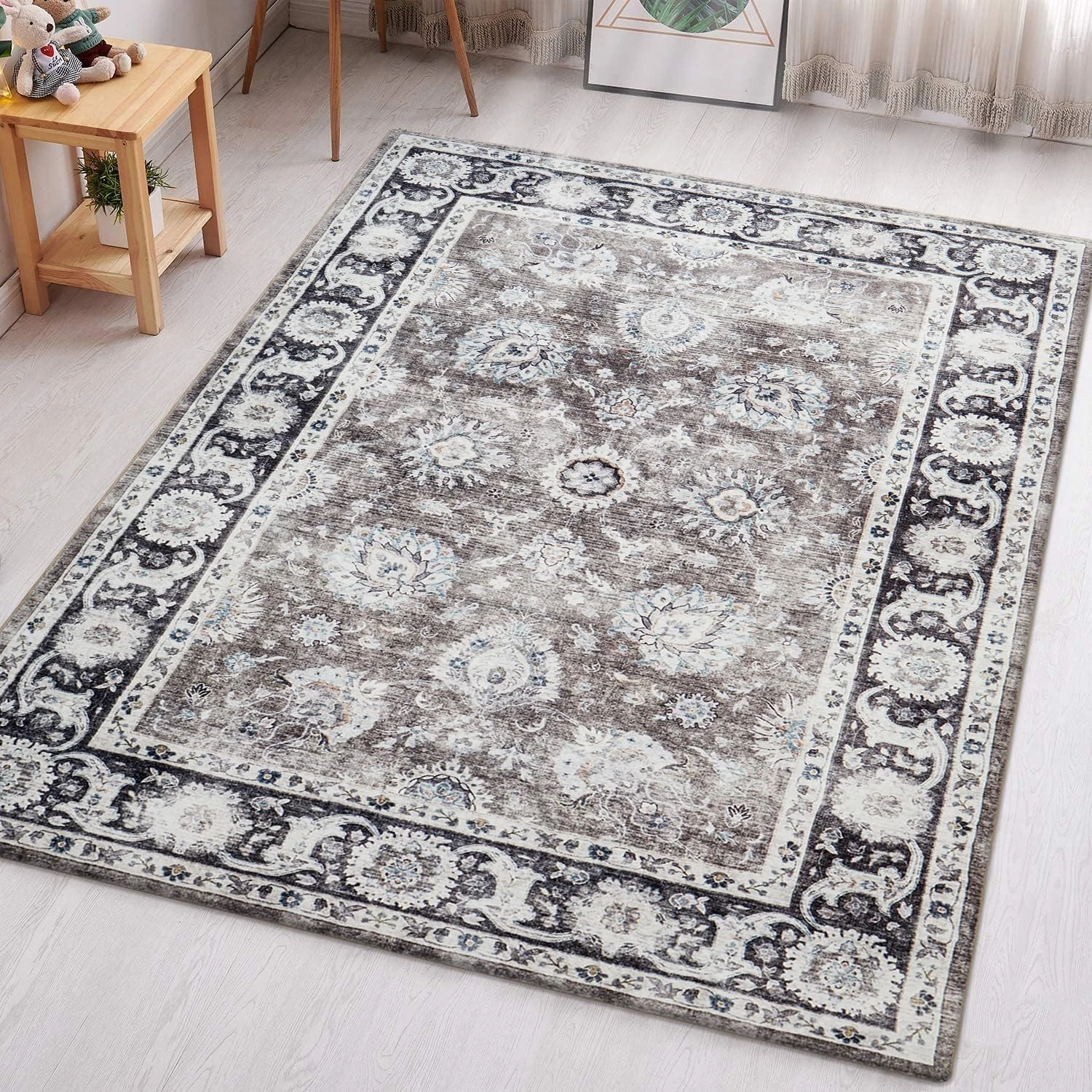 Aspire Homeware Rugs for Bedroom Living Room - Traditional Area Rugs 60x110 cm Harmony Cashmere Style Soft Short Pile Vintage Rug - Carpet for Dining Room Easy To Clean