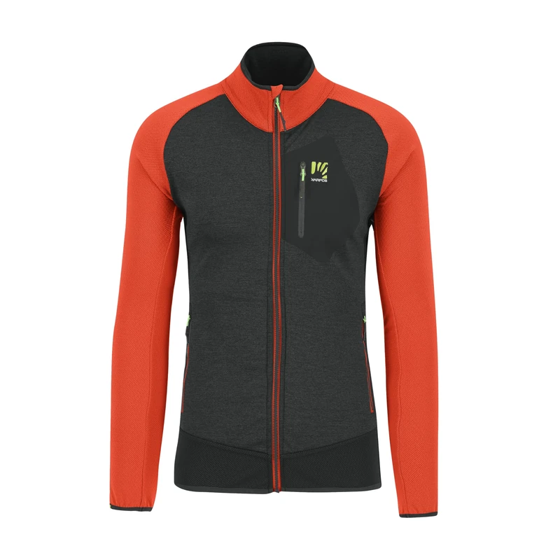 KARPOS 2500491-024 ODLE FLEECE Sweatshirt Men's BLACK SAND/SPICY ORANGE Size XL