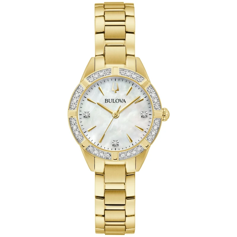 Bulova Women's Analogue Quartz Watch with Stainless Steel Strap 98R297