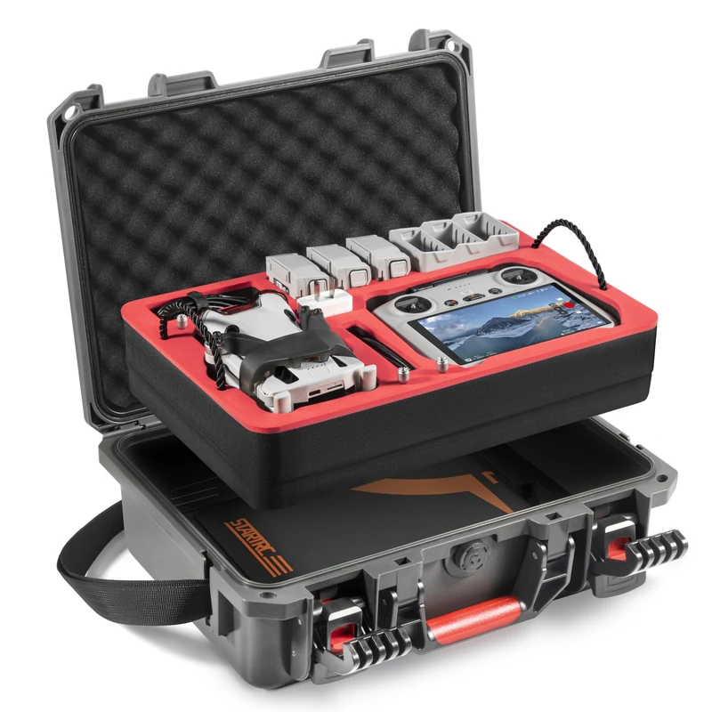 STARTRC Dual Layer Hard Case for DJI Mini 4 Pro, Waterproof Pressure Resistant Carrying Case - Fits for DJI RC 2/RC-N2