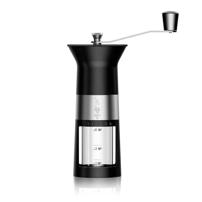 Bialetti Manual Coffee Grinder Stainless Steel Matt Black