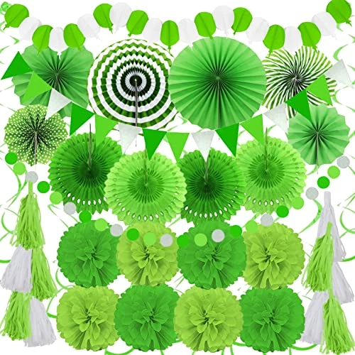 ZERODECO Party Decorations Paper Pompoms Fans