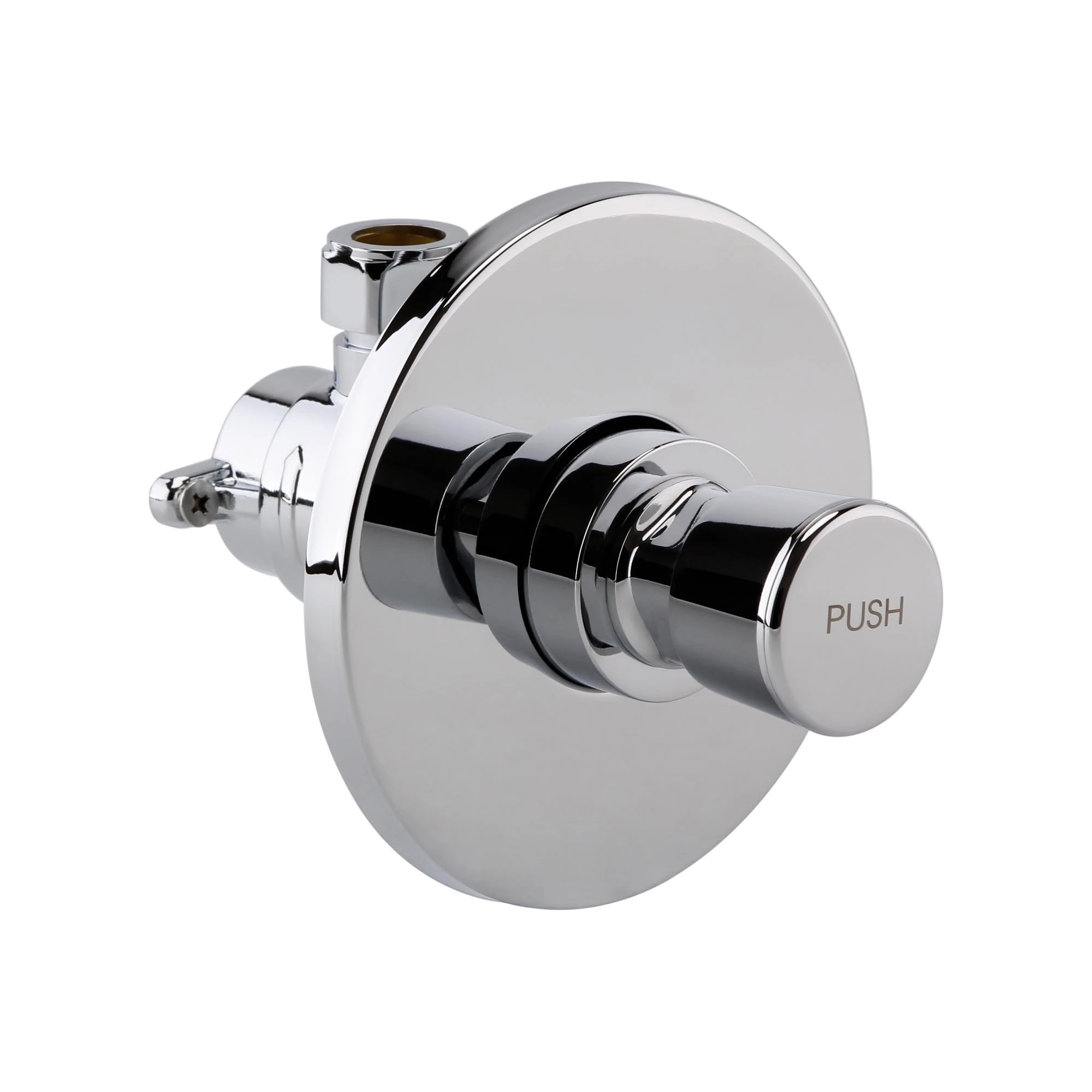 ENKI, Vision, BT4024, Chrome, Self-Closing Shower Tap Concealed Recess, Time Adjustable 10-20 Second, Solid Brass Non-Concussive Shower Valve Tap, Push Button Bathroom Shower Valve, 1 Year Guarantee