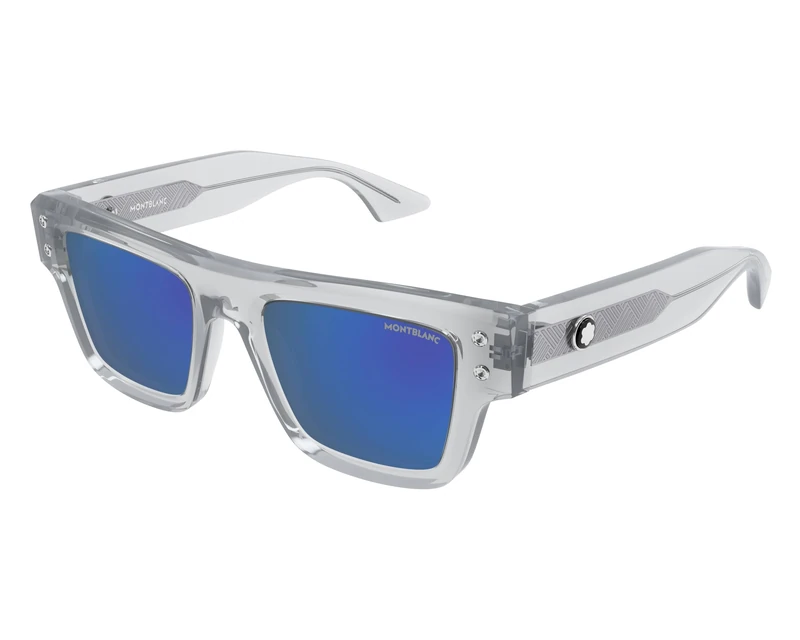 Montblanc MB0253S-004 52 Sunglass Man Recycled Ace Sunglasses, Sport, Multicolor (Multicolor), One Size