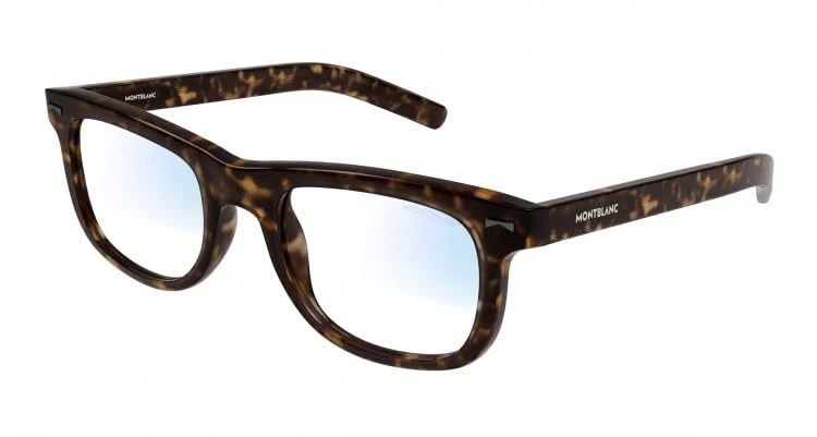 Montblanc MB0260S Glasses, Havana-Havana-Transparent, 53 for Men, Havana-havana-transparent, 53