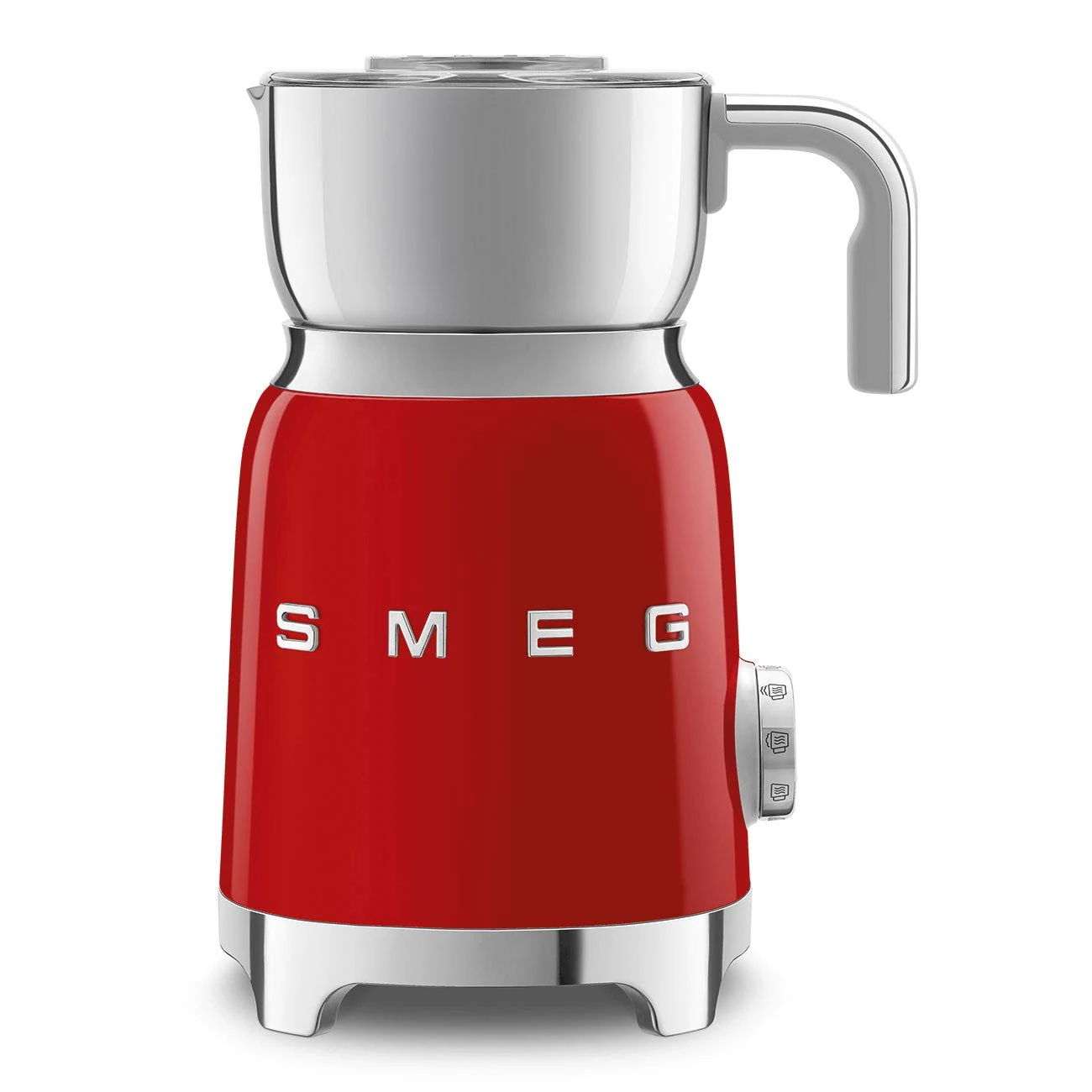 Smeg MFF11RDUK Induction Milk Frother with Tritan TM Renew, 500W, Red