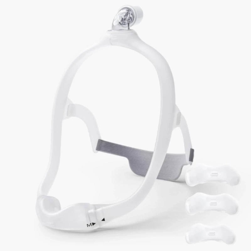 Gbbazu Nasal Frame Assembly for DreamWear, Upgrade Nasal Mask Frame with Headgear, Silicone Soft Perfect Sealing Nose Masks with Headgear, Frame, Tube, 3 Size Nasal Pillow and Absorbent Cloth - Image 1