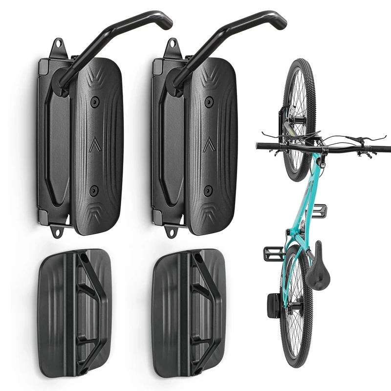 monTEK Swivel Bike Wall Mount, Garage Bike Hangers, Space Saving Vertical Bike Rack Holds 66lbs, 2 Pack