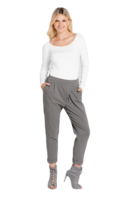 LOOK made with love Women's Irene Look 415-4 Soft Casual Daily Pants, Beige, XL - Image 1