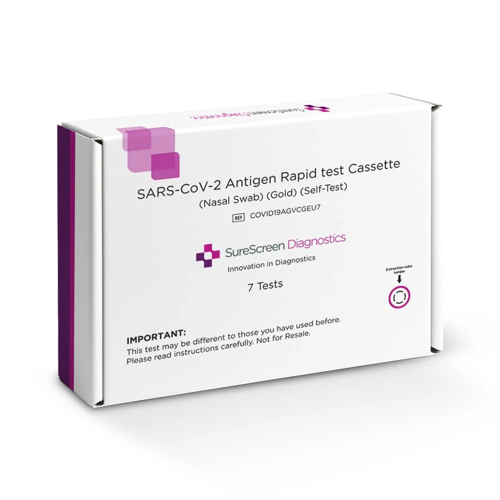 Covid Tests Pack of 7 | SureScreen Diagnostics Covid 19 Rapid Self Test | CE Marked