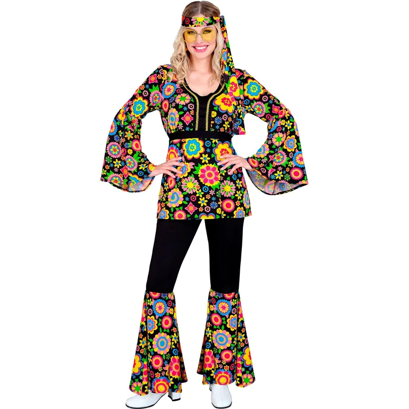 Widmann 20054 60s Fashion Hippie Costume - XL Floral