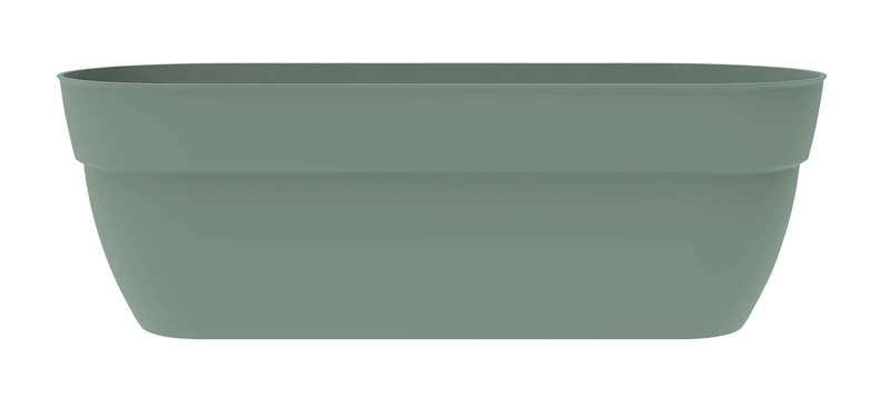 EDA - Osaka Low Planter 38 L - with Reinforcement Metal Bar - 77,3 x 30,7 x H.26 cm - Laurel Green