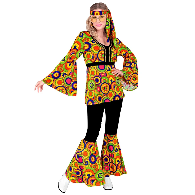 WIDMANN MILANO PARTY FASHION W Costume 70s Groovy Style, Reggae, Hippie, Flower Power, Disco Fever, Fancy Dress Costumes