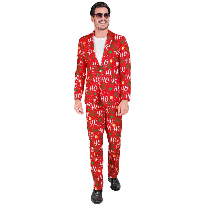Widmann W MILANO Party Fashion - Merry Christmas Costume Men's Jacket and Trousers Christmas Outfit Christmas Suit