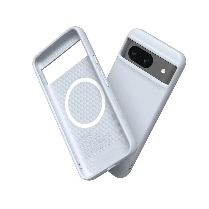 RHINOSHIELD SolidSuit Case Compatible with Magsafe for [Pixel 8] | Shock Absorbent Slim Design Protective Cover with Premium Matte Finish 3.5M / 11ft Drop Protection - Ash Grey