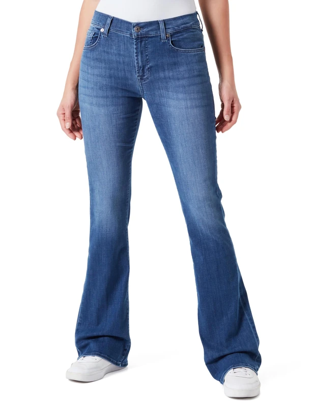 7 For All Mankind Women's Bootcut Bair Virtual Jeans, Mid Blue, 38S