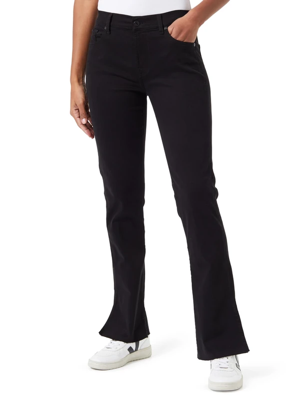 7 For All Mankind Women's Bootcut TAILORLESS BaiRinBla Jeans, Black, 6